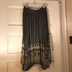 American Eagle asymmetrical hem midi skirt